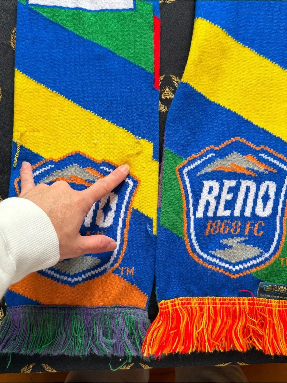Reno 1868 FC Blue Multicolor Soccer Scarf